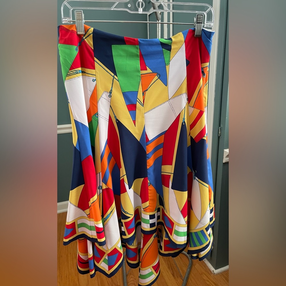 Ralph Lauren nautical, multi- layered knee length skirt.